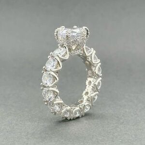 Sterling Silver Eternity Band with Round Cut Stones